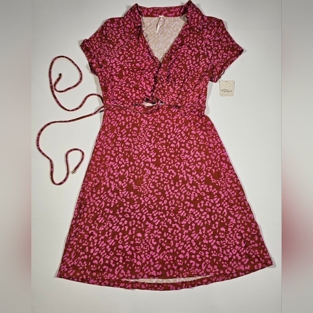 Free People Women's Marsaille Mini Dress Rust Combo Size Small NWT